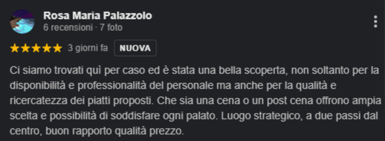 Recensione Google — Verena